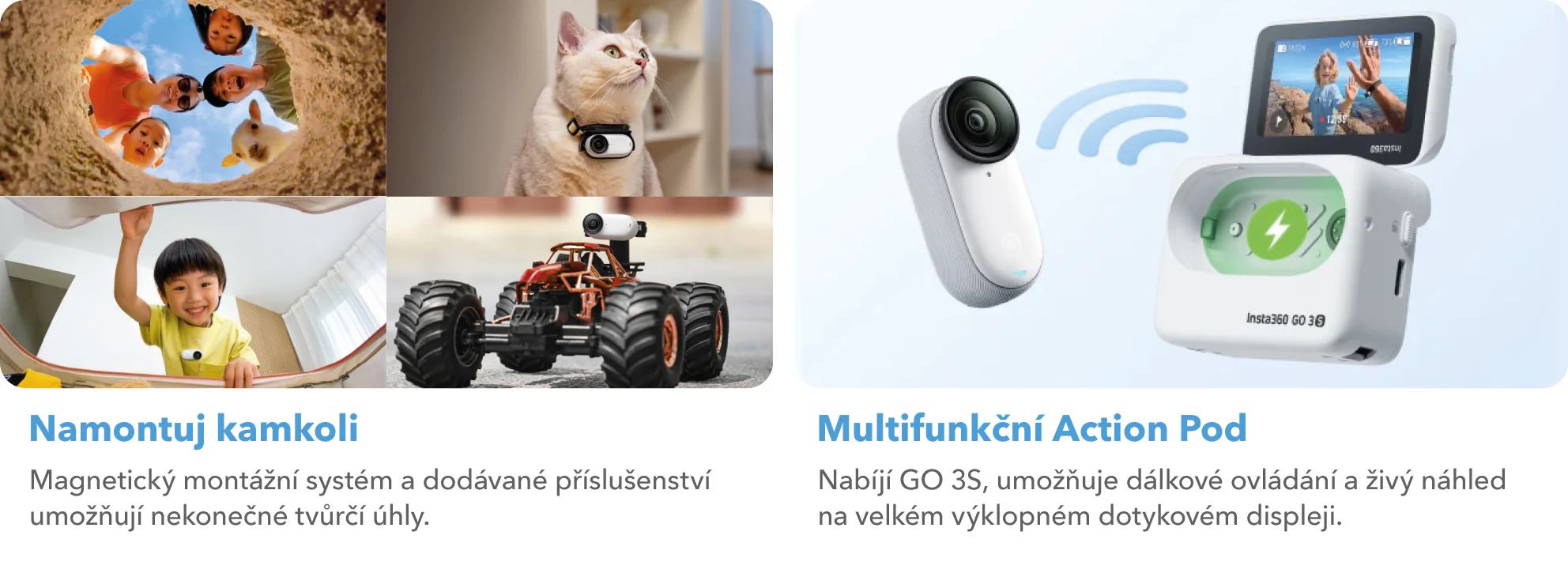 Insta360 Go 3s namontuj kamkoliv